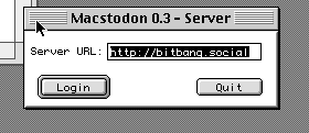 Macsotodn asking for the Mastodon server URL with http instead of https.