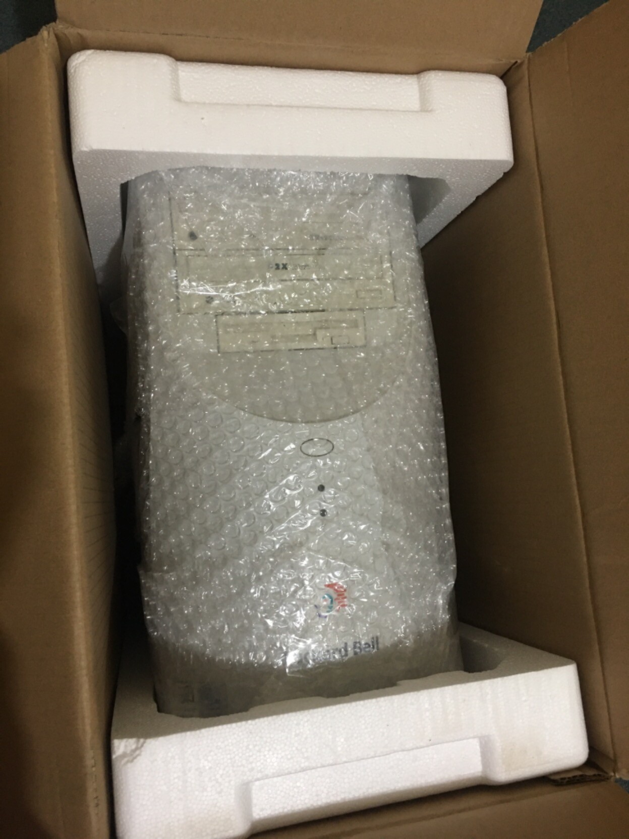 Opening of the box.